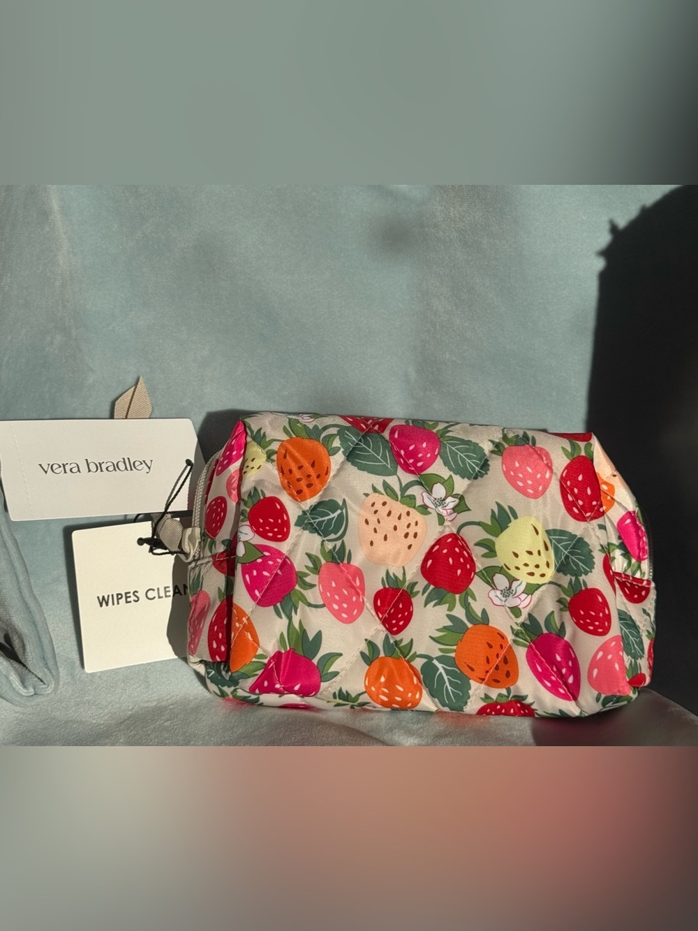 NWT Vera Bradley Essentials Small Cosmetic Bag Ultralight, Bushels of Berries